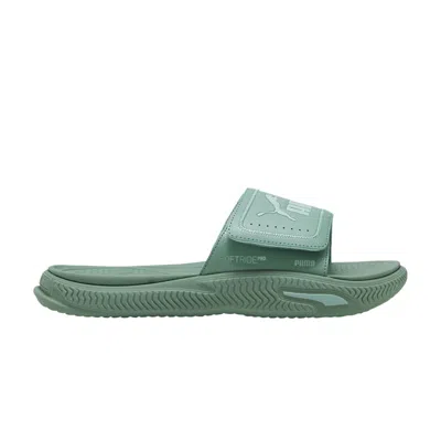 Pre-owned Puma Softride Pro 24 V Slide 'green Moon' | Men's Size 9
