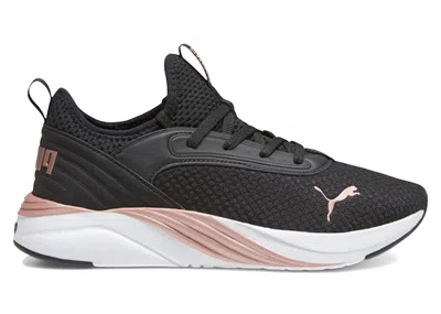 Pre-owned Puma Softride Ruby Luxe Black (women's) Sneakers In  Black/rose Gold