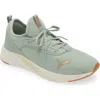 Puma Softride Ruby Luxe Sneaker In Green Fog- Gold