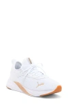 Puma Softride Ruby Luxe Sneaker In  White- Gold-gum