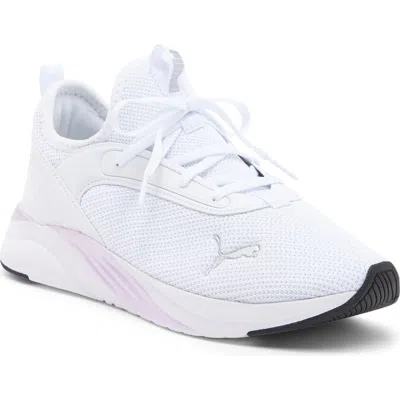 Puma Softride Ruby Luxe Sneaker In  White- Silver