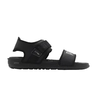 Pre-owned Puma Softride Sandal 'castlerock' In Black
