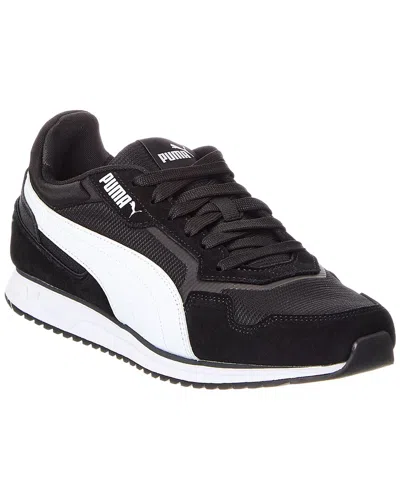 Puma Softride St Miler Suede Sneaker In Black