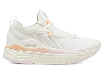Pre-owned Puma Softride Stakd Dazed White (women's) Sneakers In Warm White/grape Mist/peach Fizz
