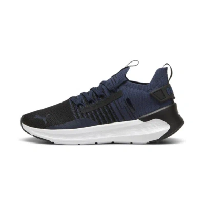 Puma Softride Symmetry Fuzion Men's Running Shoes In Black-club Navy- White