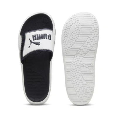 Puma Softridepro Slide 24 Sandals In White-new Navy