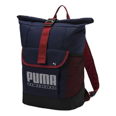 Puma Sole Backpack 'navy Red' In Blue