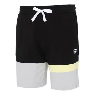 Puma Solid Basic Shorts 'black Grey Yellow'