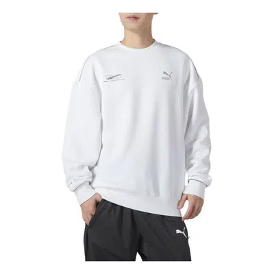 Puma Solid Color Casual Sweater 'white'
