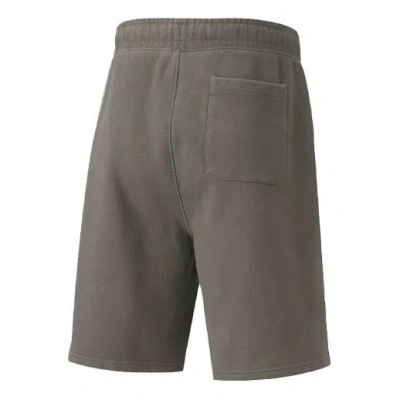 Puma Solid Color Drawstring Casual Shorts Gray