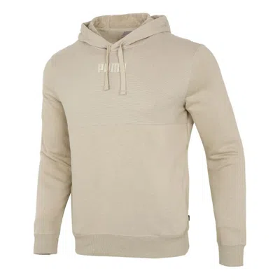 Puma Solid Color Sports Knit Drawstring Khaki In Neutral