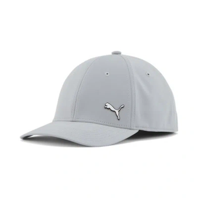 Puma Sonic Stretch Fit Baseball Hat In Grey/white