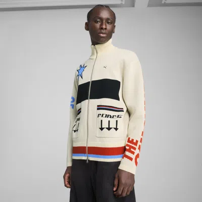 Puma Special Items Knit Moto Jacket Men In White