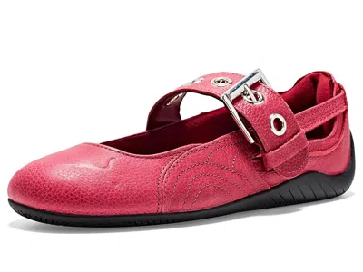 Puma Speedcat Ballet Dress-up Shoes Women's Flat Shoes Garnet Glow/ Black: 8 B - Medium, Leather In Pink