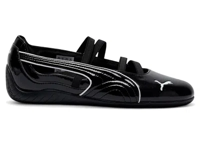 Pre-owned Puma Speedcat Ballet Glossy Black (women's) Sneakers In  Black/ White In Multi