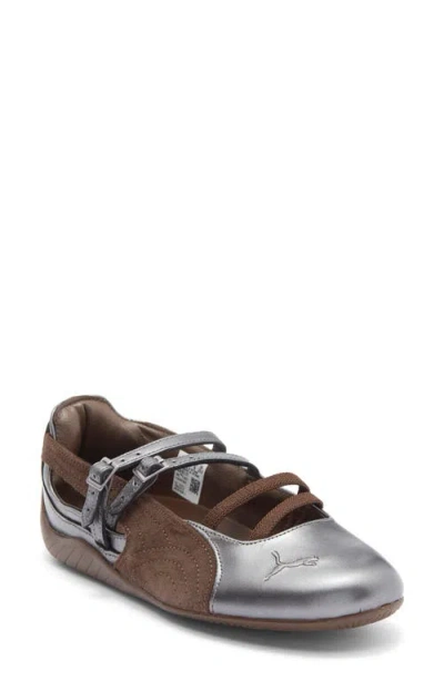 Puma Speedcat Ballet Lux Leather Sneakers In Brown