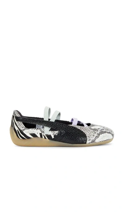 Puma Speedcat Ballet Snakeskin-effect Zebra-print Sneakers In Multi