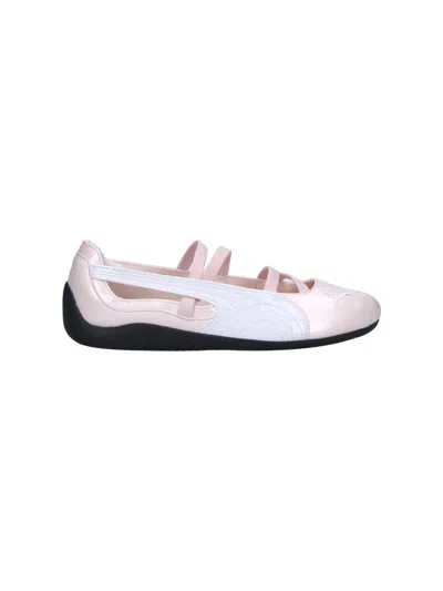 Puma Speedcat Cut-out Ballet Flats In Pink
