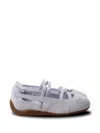 Puma Speedcat Ballet Strappy Cut-out Ballet Flats In Purple