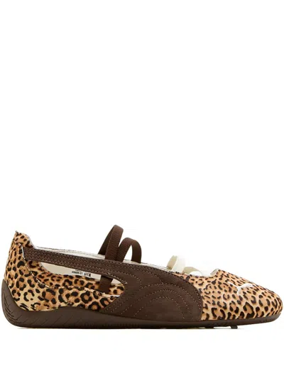 Puma Speedcat Genuine Calf Hair Ballet Sneaker In Animal Print