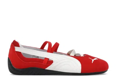 Pre-owned Puma Speedcat Ballet (women's) Sneakers In For All Time Red/ White/ Black In Multi