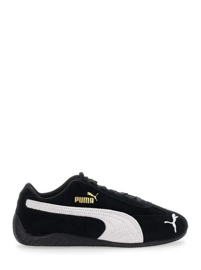 Puma Speedcat Black Sneakers With Logo Print On The Side And Logo Lettering On The Side In Leather Unisex
