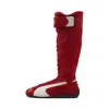 Puma Speedcat Lace-up Knee-high Boots In Red