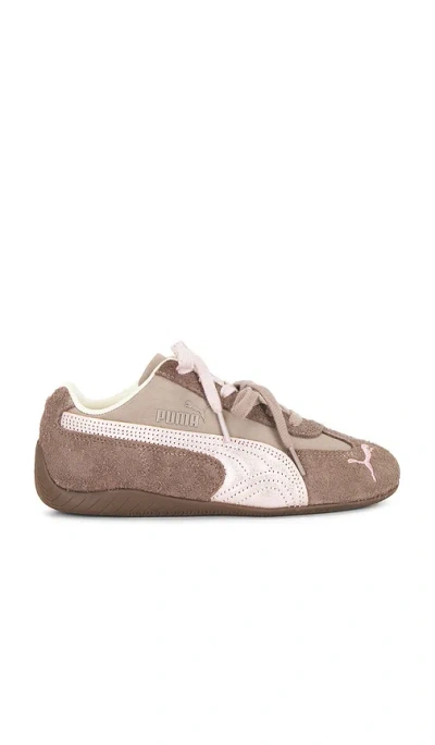 Puma Speedcat Brushed Luxe Sneakers Mouse Grey Gum In Brown