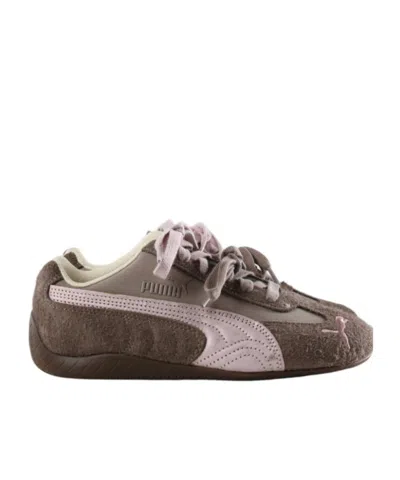 Puma Speedcat Brushed Luxe Panelled Sneakers In Brown