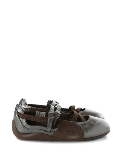 Puma Speedcat Buckle-strap Ballet Flats In Gray