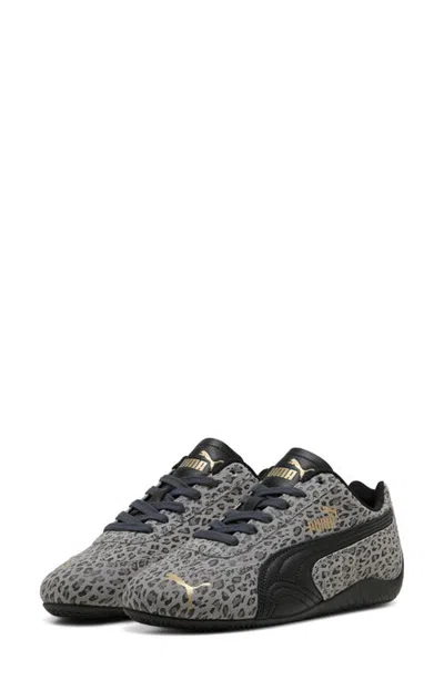 Puma Speedcat Cat Leather Sneaker In Animal Print