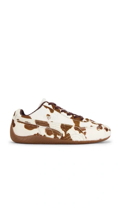 Puma Womens Cow Print Brown Speedcat Og Pony Hair Effect Trainers