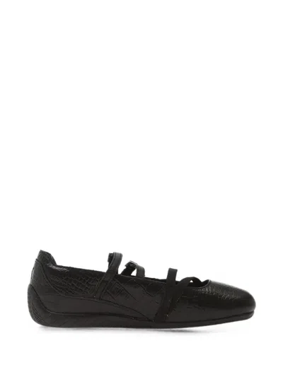 Puma Speedcat Croc-effect Ballet Flats In Burgundy