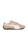 Puma Speedcat Elevated Beige Sneakers With Logo Print On The Side And Logo Lettering On The Side In Suede In Neutral