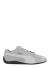 Puma Speedcat Grey Sneakers With Logo Print On The Side And Logo Lettering On The Side In Leather Unisex In Gray