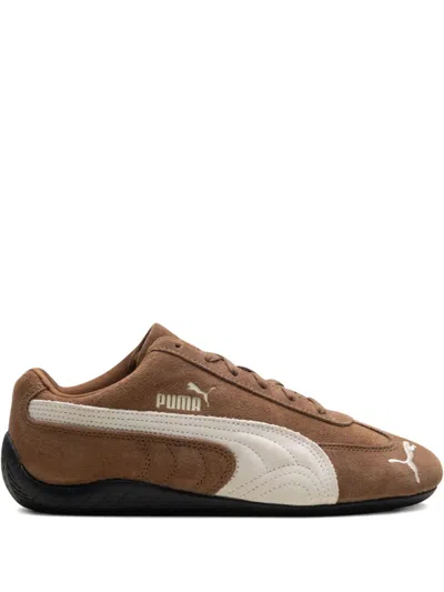 Puma Mens Haute Coffee Speedcat Og Logo-print Suede Low-top Trainers In Brown