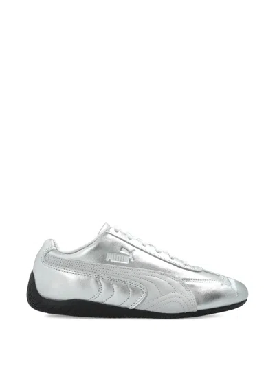 Puma Speedcat Leather Panelled Sneakers In Gray