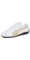 Puma Speedcat Leather Sneakers In  White-toasted Almond
