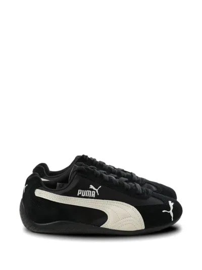 Puma Speedcat Logo-embroidered Panelled Sneakers In Black