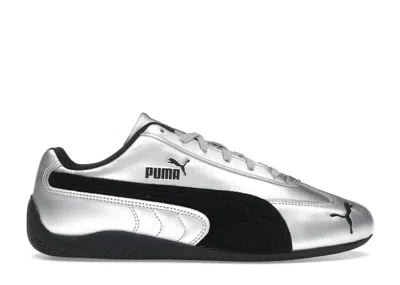 Pre-owned Puma Speedcat Metallic Silver Black (women's) Sneakers In  Silver/ Black In Multi