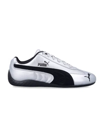 Puma Silver Speedcat Metallic Sneakers In Gray