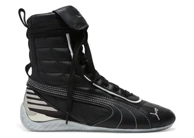 Pre-owned Puma Speedcat Mid Laquan Smith Black (women's) Sneakers In  Black/ Silver/ White