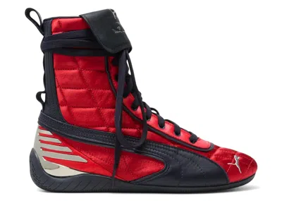 Pre-owned Puma Speedcat Mid Laquan Smith Red Black (women's) Sneakers In For All Time Red/ Black