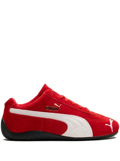 Puma Speedcat Red Sneakers With Logo Print On The Side And Logo Lettering On The Side In Leather Unisex