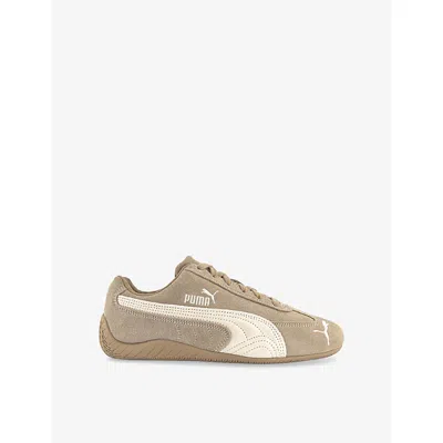 Puma Womens Speedcat Og Suede Low-top Trainers Tff Prairie Tan Frosted In Green