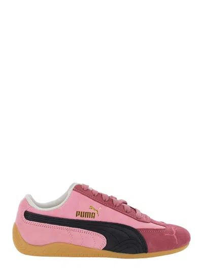 PUMA SPEEDCAT PINK SNEAKERS WITH LOGO PRINT ON THE SIDE AND LOGO LETTERING ON THE SIDE IN LEATHER UNISEX