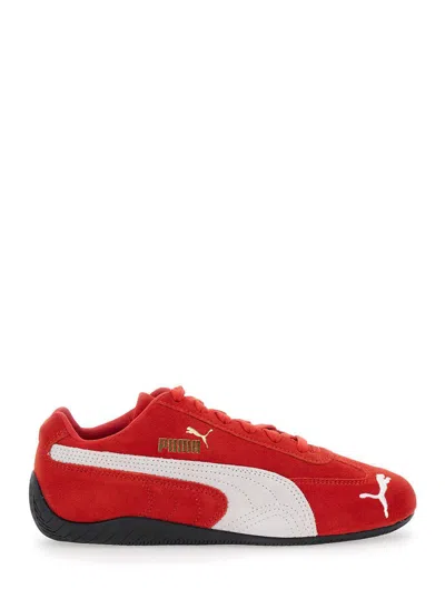 PUMA 'SPEEDCAT' RED SNEAKERS WITH LOGO PRINT ON THE SIDE AND LOGO LETTERING ON THE SIDE