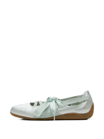 Puma Speedcat Satin Ballet Flats In Green