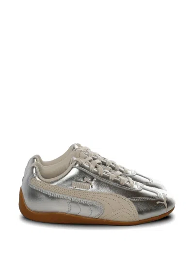 Puma Womens Silver Alpine Snow Speedcat Og Metallic Leather Trainers In Multi