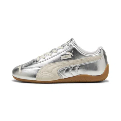 Puma Womens Silver Alpine Snow Speedcat Og Metallic Leather Trainers In Multi